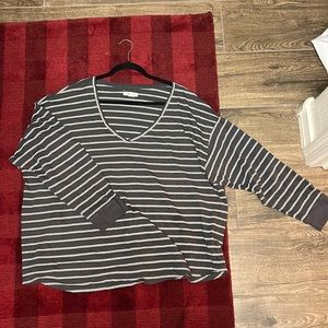 Madewell striped cotton long sleeve, size 2x
